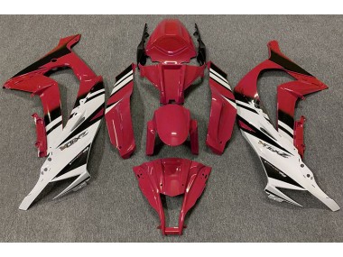 Gloss Red & White 11-15 Kawasaki ZX10R Fairings