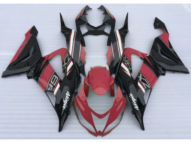 Gloss Red and Black 13-18 Kawasaki ZX6R Fairings Gloss Red and Black 13-18 Kawasaki ZX6R Fairings