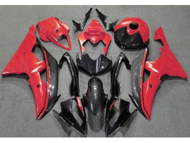 Gloss Red and Carbon 08-16 Yamaha R6 Fairings