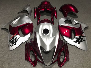 Gloss Red and Silver 08-20 Suzuki GSXR 1300 Hayabusa Fairings
