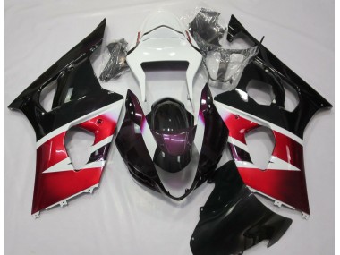 Gloss Red and White 03-04 Suzuki GSXR 1000 Fairings