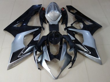 Gloss Silver and Black 05-06 Suzuki GSXR 1000 Fairings