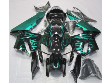 Gloss Teal Flame 05-06 Honda CBR600RR Fairings
