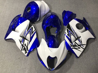 Gloss White & Blue 97-07 Suzuki GSXR 1300 Hayabusa Fairings