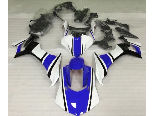 Gloss White Blue and Black 15-19 Yamaha R1 Fairings Gloss White Blue and Black 15-19 Yamaha R1 Fairings