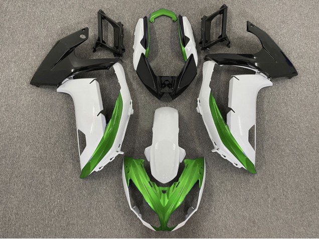 Gloss White & Green 12-16 Kawasaki Ninja 650R Fairings Gloss White & Green 12-16 Kawasaki Ninja 650R Fairings