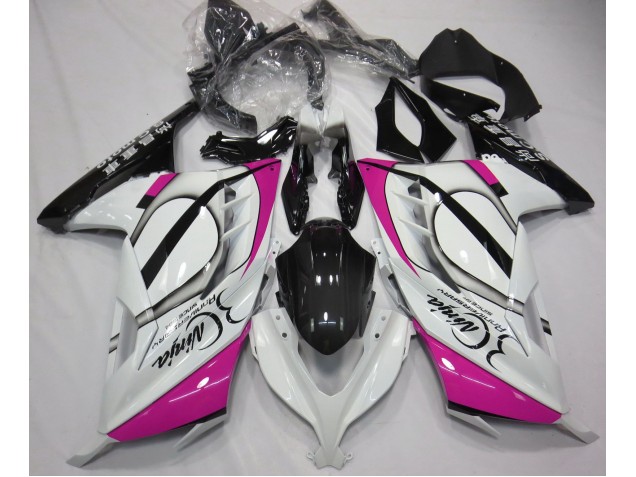 Gloss White & Pink 13-18 Kawasaki Ninja 300 Fairings Gloss White & Pink 13-18 Kawasaki Ninja 300 Fairings