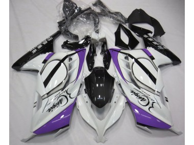 Gloss White & Purple 13-18 Kawasaki Ninja 300 Fairings
