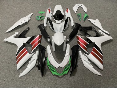 Gloss White Red Black and Green 09-16 Suzuki GSXR 1000 Fairings