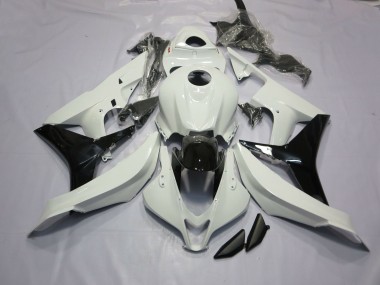 Gloss White and Black 07-08 Honda CBR600RR Fairings