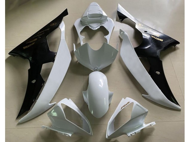 Gloss White and Black & Gold 08-16 Yamaha R6 Fairings Gloss White and Black & Gold 08-16 Yamaha R6 Fairings