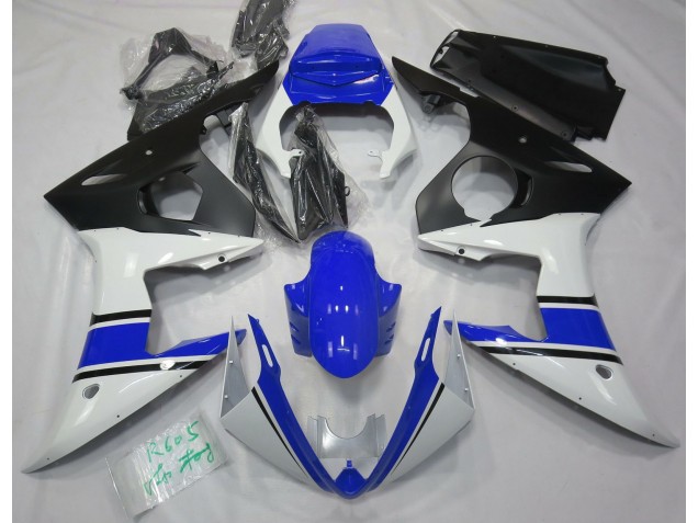 Gloss White and Blue 03-04 Yamaha R6 Fairings Gloss White and Blue 03-04 Yamaha R6 Fairings