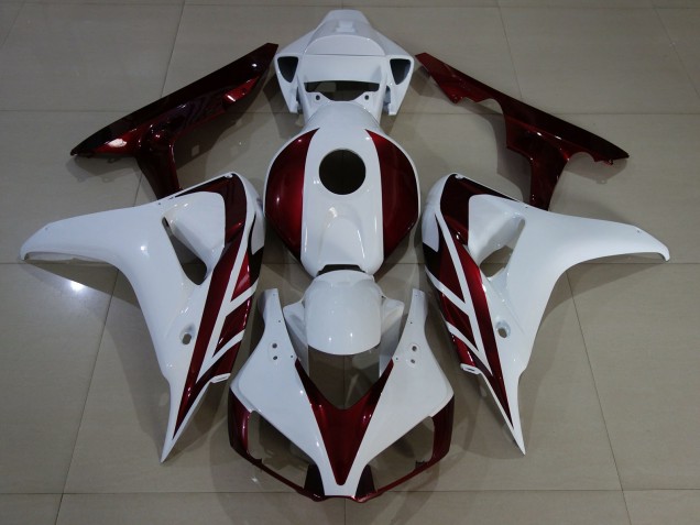 Gloss White and Deep Red 06-07 Honda CBR1000RR Fairings Gloss White and Deep Red 06-07 Honda CBR1000RR Fairings