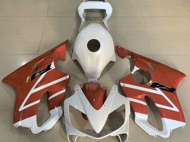 Gloss White and Orange 01-03 Honda CBR600 F4i Fairings