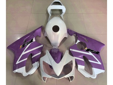 Gloss White and Purple 01-03 Honda CBR600 F4i Fairings