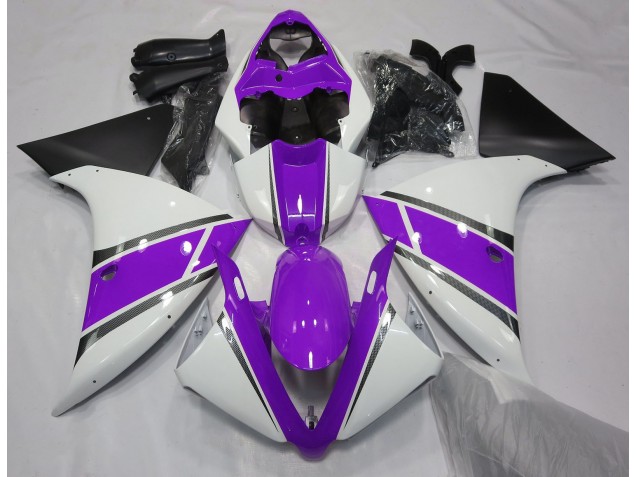Gloss White and Purple 09-11 Yamaha R1 Fairings Gloss White and Purple 09-11 Yamaha R1 Fairings