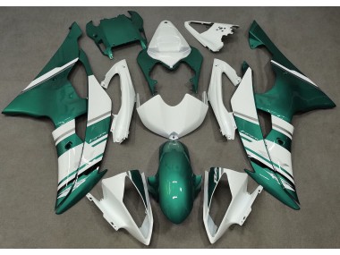 Gloss White and Seafoam Green OEM Style 08-16 Yamaha R6 Fairings