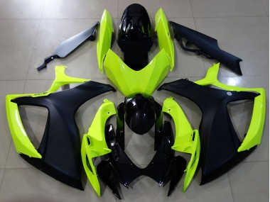 Gloss Yellow & Black 06-07 Suzuki GSXR 600-750 Fairings