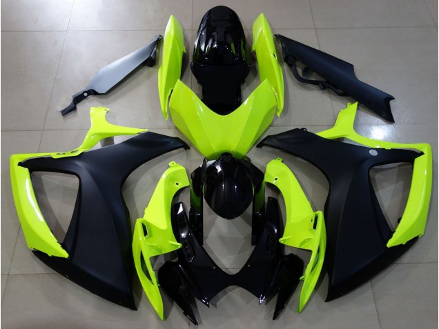 Gloss Yellow & Black 06-07 Suzuki GSXR 600-750 Fairings Gloss Yellow & Black 06-07 Suzuki GSXR 600-750 Fairings