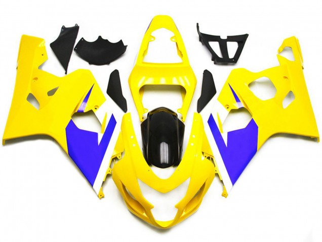 Gloss Yellow and Vibrant Blue Custom 04-05 Suzuki GSXR 600-750 Fairings Gloss Yellow and Vibrant Blue Custom 04-05 Suzuki GSXR 600-750 Fairings