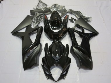 Gloss and Matte Black 07-08 Suzuki GSXR 1000 Fairings