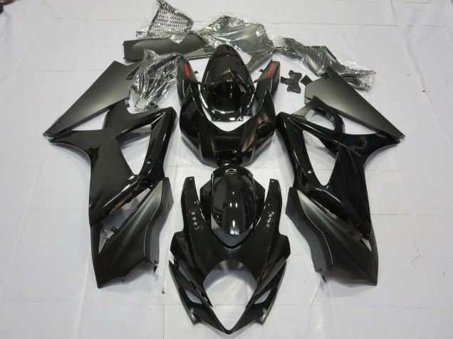 Gloss and Matte Black 07-08 Suzuki GSXR 1000 Fairings Gloss and Matte Black 07-08 Suzuki GSXR 1000 Fairings