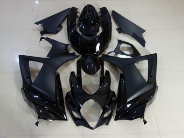 Gloss and Matte Black Plain 07-08 Suzuki GSXR 1000 Fairings