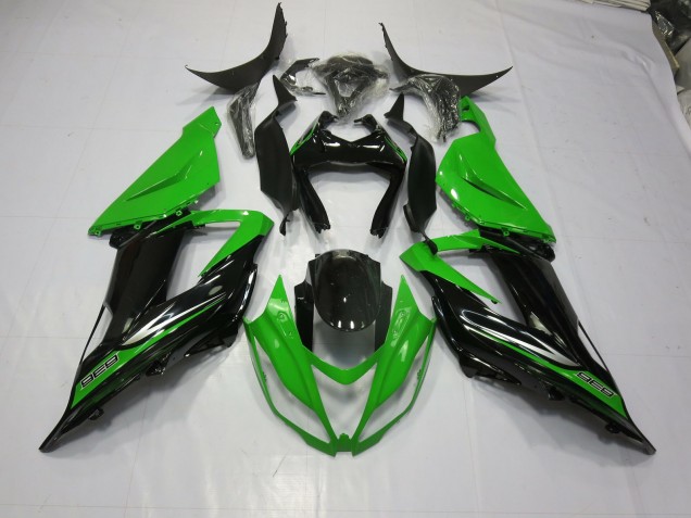 Green Black 13-18 Kawasaki ZX6R Fairings