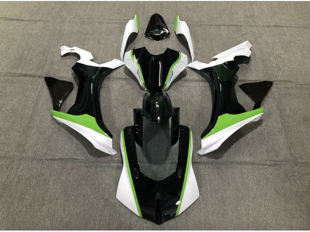 Green Black and White 15-19 Yamaha R1 Fairings Green Black and White 15-19 Yamaha R1 Fairings