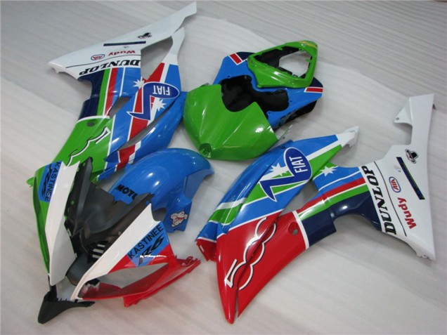 Green Fiat 08-16 Yamaha R6 Fairings Green Fiat 08-16 Yamaha R6 Fairings