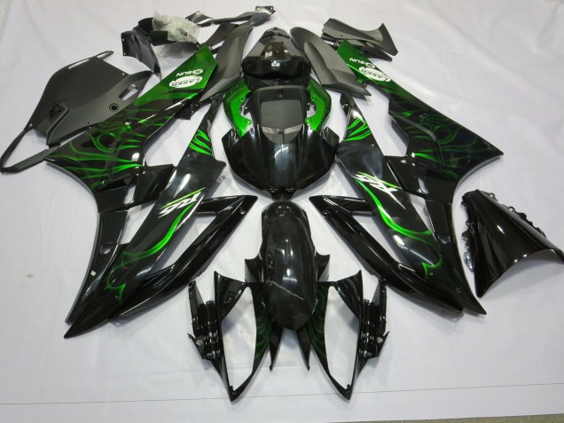 Green Flame 06-07 Yamaha R6 Fairings Green Flame 06-07 Yamaha R6 Fairings