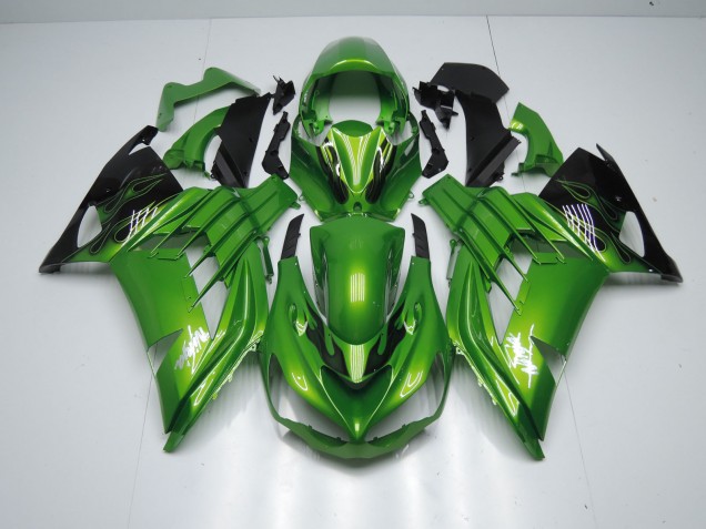 Green Flame 12-21 Kawasaki ZX14R Fairings Green Flame 12-21 Kawasaki ZX14R Fairings
