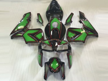Green & Red Outline 05-06 Honda CBR600RR Fairings