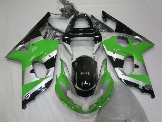 Green Silver OEM Style 00-02 Suzuki GSXR 1000 Fairings Green Silver OEM Style 00-02 Suzuki GSXR 1000 Fairings