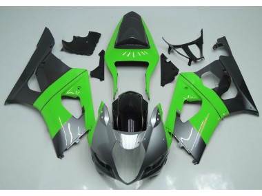 Green Silver and Black 03-04 Suzuki GSXR 1000 Fairings