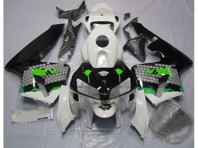 Green Splatter on Gloss Black 05-06 Honda CBR600RR Fairings Green Splatter on Gloss Black 05-06 Honda CBR600RR Fairings