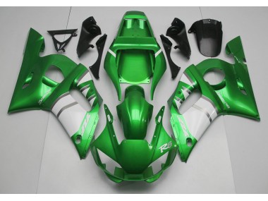 Green & White 98-02 Yamaha R6 Fairings