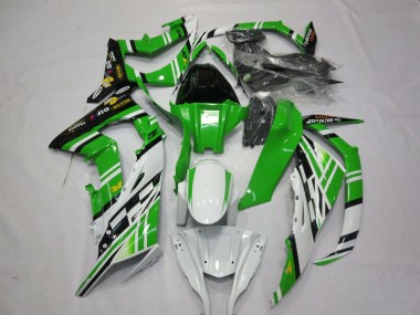 Green White Black 1 11-15 Kawasaki ZX10R Fairings