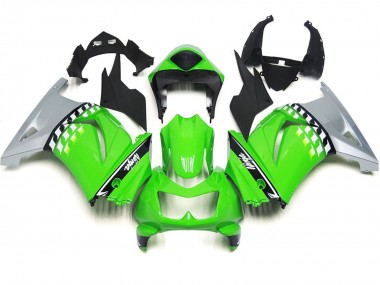 Green and Black Check 08-12 Kawasaki Ninja 250 Fairings