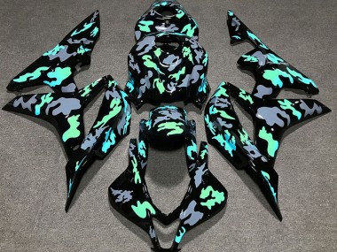 Green and Grey Camouflage 07-08 Honda CBR600RR Fairings