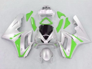 Green and Silver 06-08 Triumph Daytona 675 Fairings