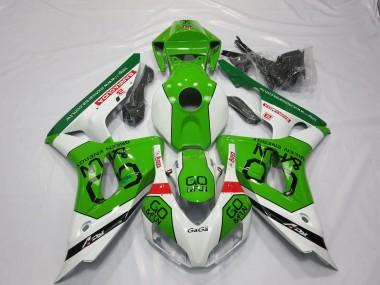 Green and White 06-07 Honda CBR1000RR Fairings