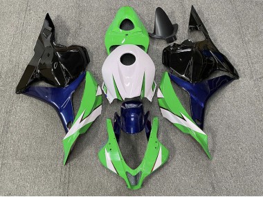 Green and White 09-12 Honda CBR600RR Fairings