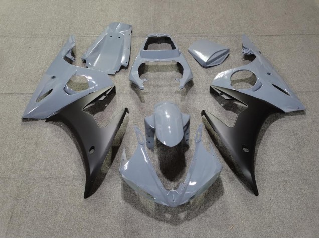 Grey & Matte Black 03-04 Yamaha R6 Fairings
