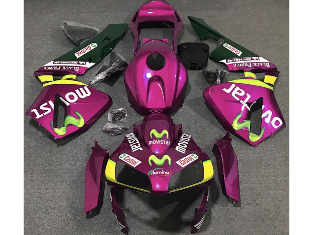 Hot Pink Movistar 03-04 Honda CBR600RR Fairings Hot Pink Movistar 03-04 Honda CBR600RR Fairings
