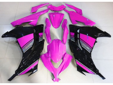 Hot Pink and Black 13-18 Kawasaki Ninja 300 Fairings