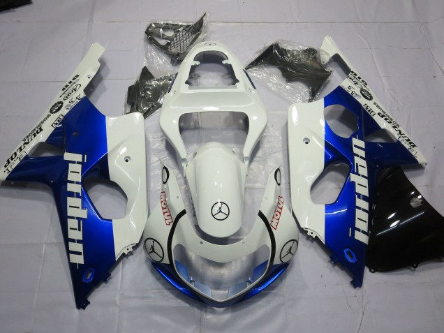 Jordan Blue and White 00-02 Suzuki GSXR 1000 Fairings Jordan Blue and White 00-02 Suzuki GSXR 1000 Fairings