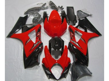 Lava Red and Black 07-08 Suzuki GSXR 1000 Fairings