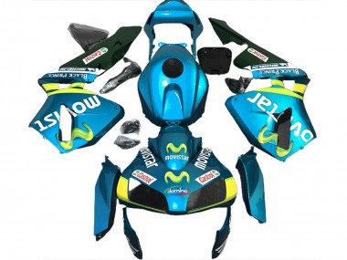 Light Blue Movistar 03-04 Honda CBR600RR Fairings