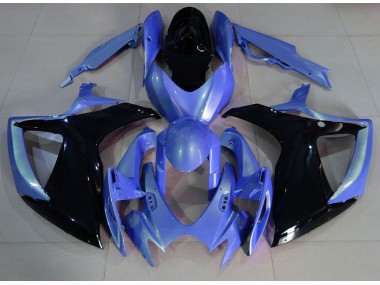 Light Blue and Black 06-07 Suzuki GSXR 600-750 Fairings